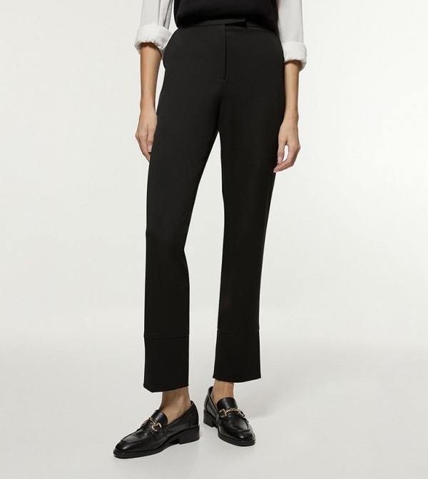 Tall Crepe Tailored Straight Fit Trousers