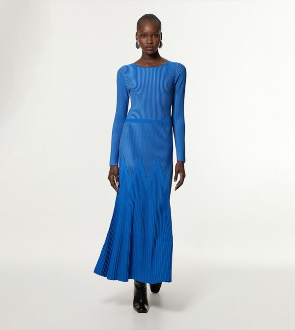 Zig Zag Detail Knitted Maxi Dress