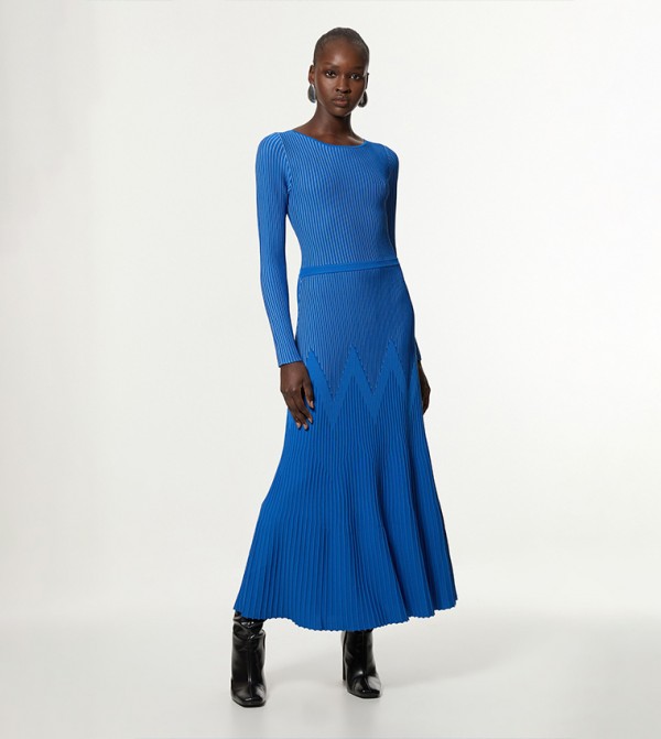 Petite Zig Zag Detail Knitted Maxi Dress