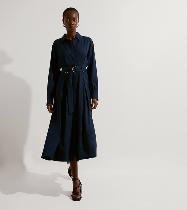 Premium Viscose Linen Woven Shirt Dress