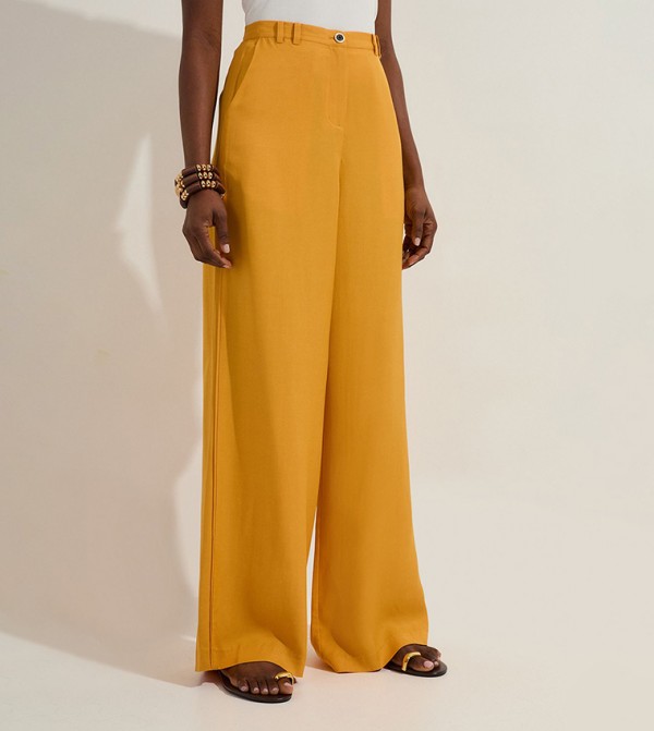Tall Premium Viscose Linen Straight Fit Trousers