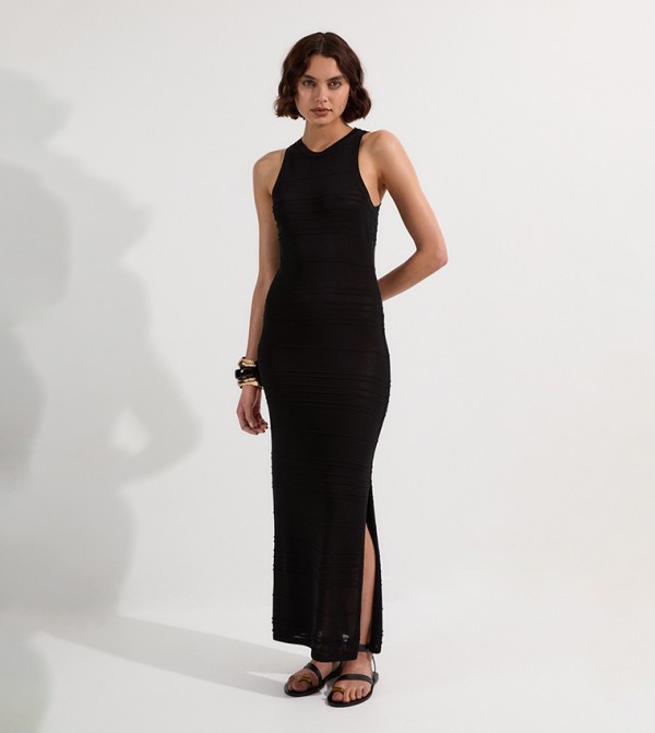 Lightweight Stitch Detail Knitted Dress