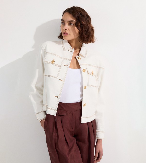 Button Front Denim Jacket