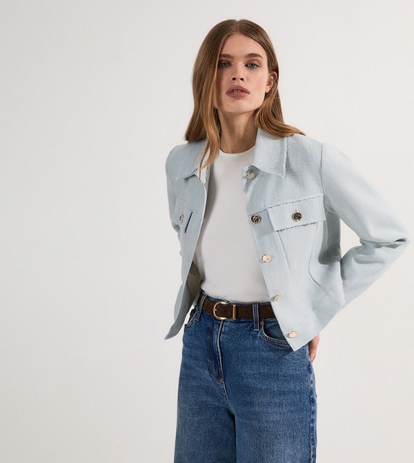 Petite Spring Tweed Tailored Jacket