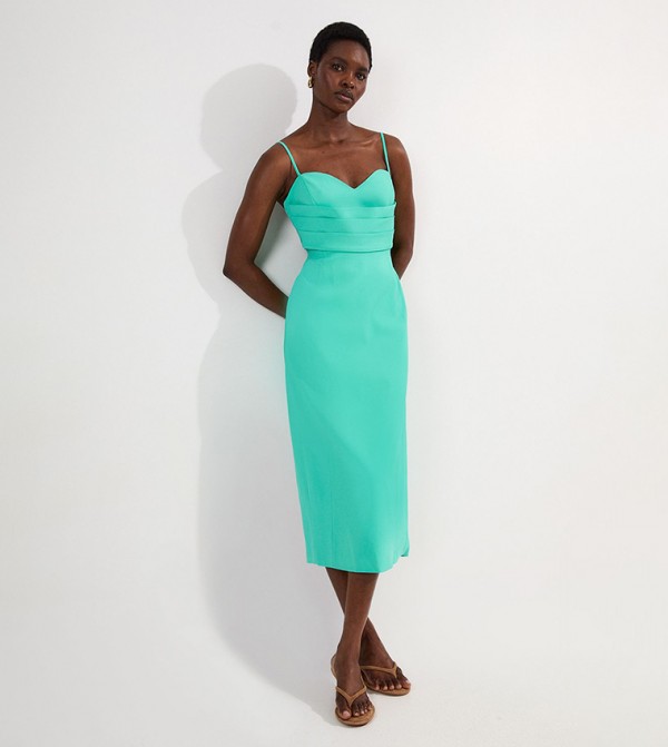 Corset Detail Strappy Midi Dress