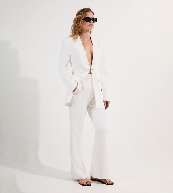 Polished Tailored Kick Flared Trouser