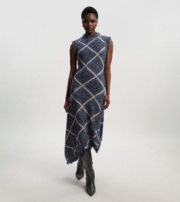 فستان ميدي محبوك 