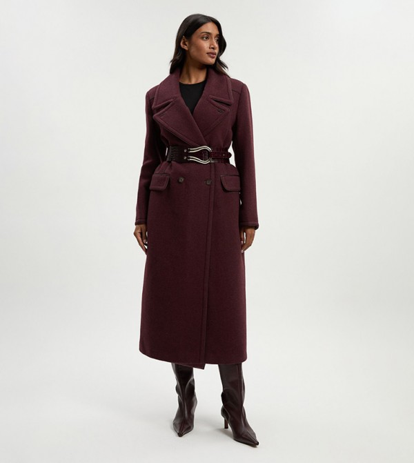 Wool Hybrid Double Breasted Tailored Coat