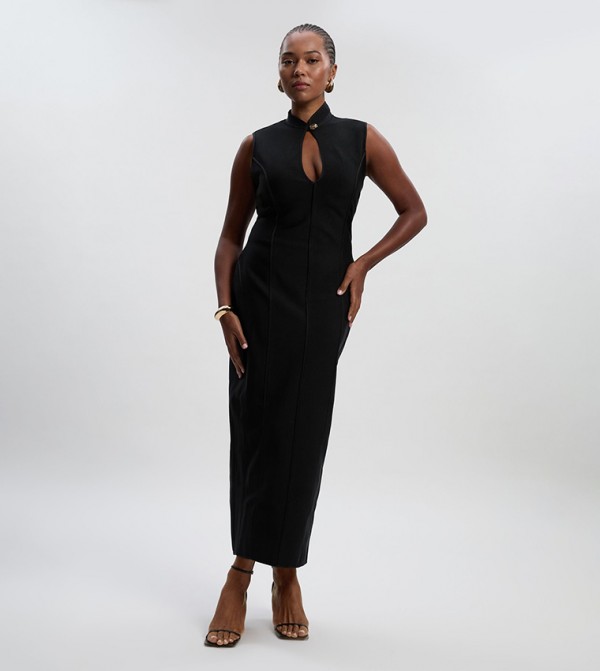 Curve Figure Form Bandage Sleeveless Pencil Maxi Dress