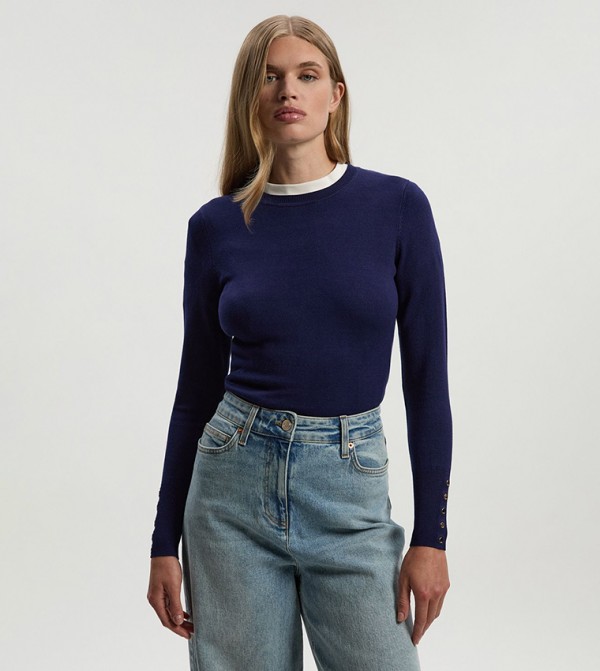 Knitted Crew Neck Jumper