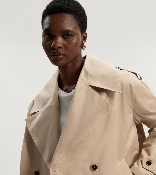 Relaxed Short Trench Coat