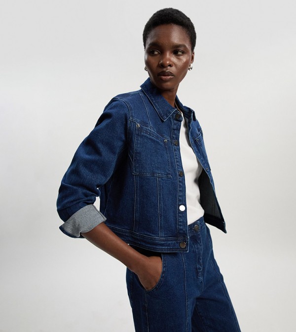 Washed Western Denim Jacket