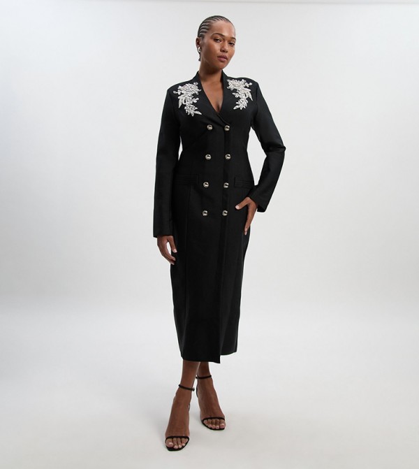 Curve Bandage Form Fitting Embellished Maxi Dress