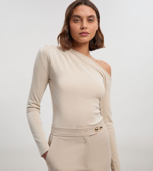 Viscose Blend Asymmetric Sweater