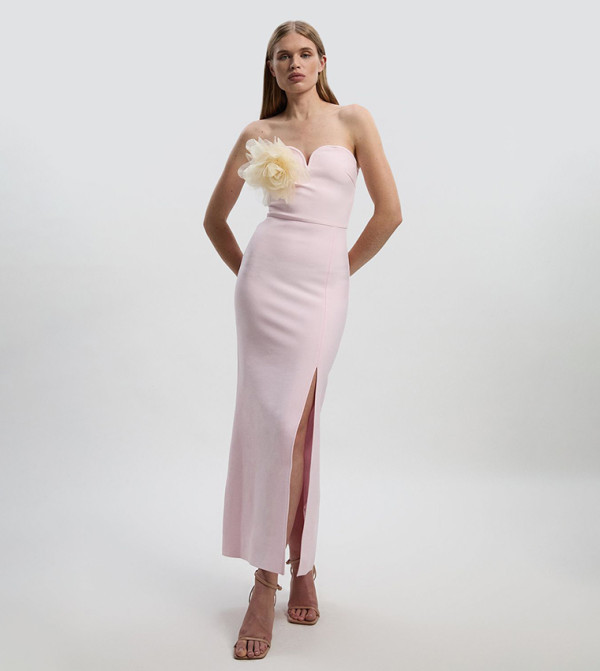 فستان ميدي محبوك 