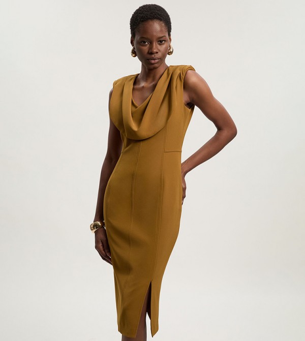 فستان ميدي سادة 