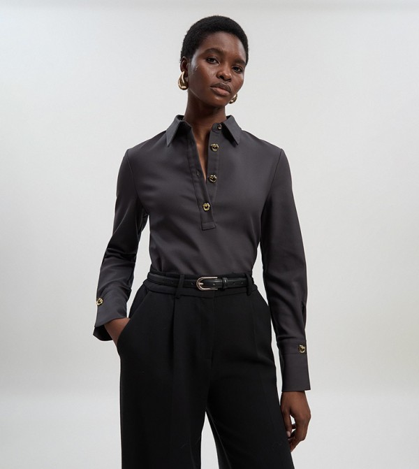 قميص كم طويل 