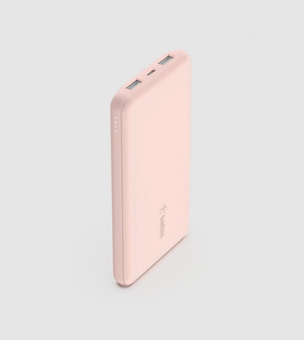 Belkin 10000mAh Power Bank 15W with USB-A and USB-C - Rose Gold