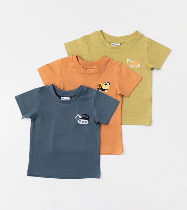 Pack of 3 Printed Short Sleeves T-Shirts