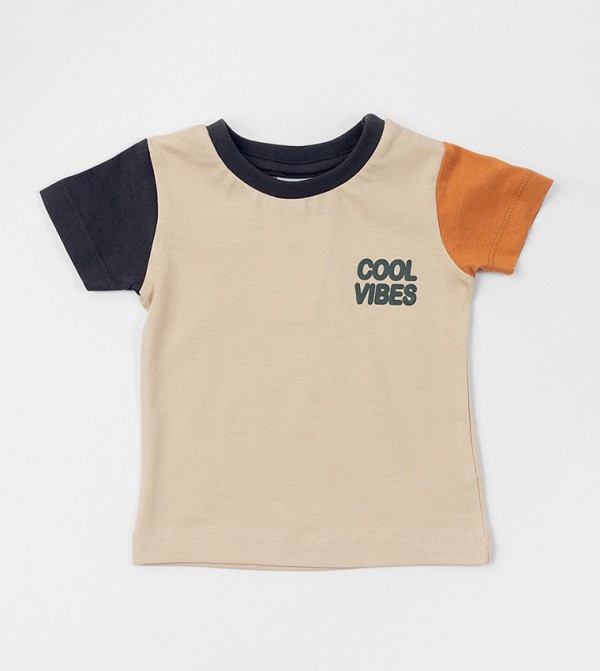 Color Block Short Sleeves T-Shirt