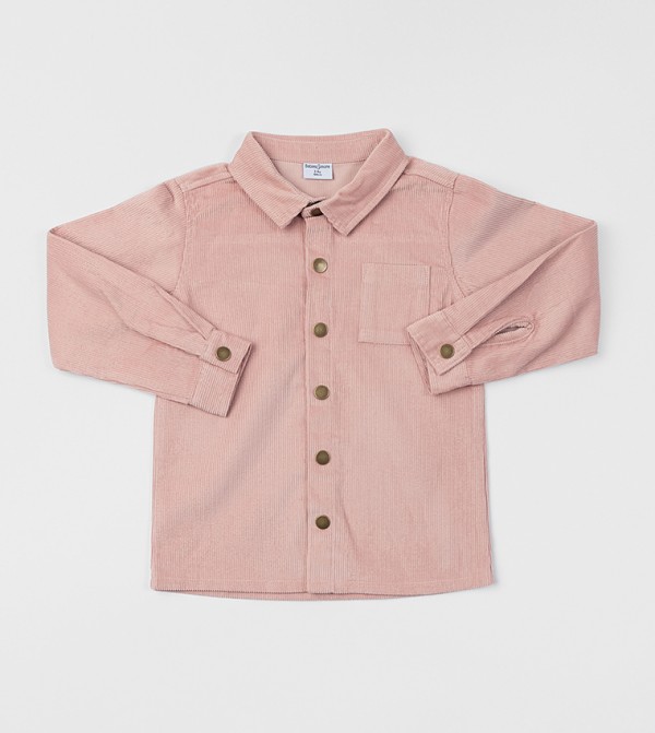Pocket Detail Long Sleeves Corduroy Shirt