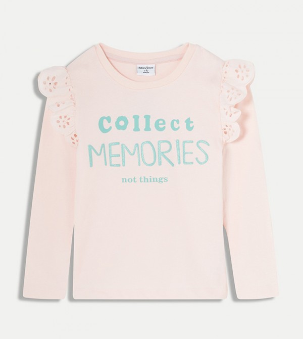 Typography Print Long Sleeves T-Shirt
