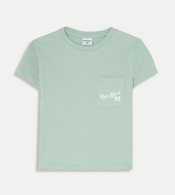 Printed Pocket Short Sleeves T-Shirt