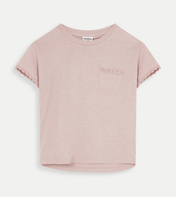 Embroidery Detail Short Sleeves T-Shirt