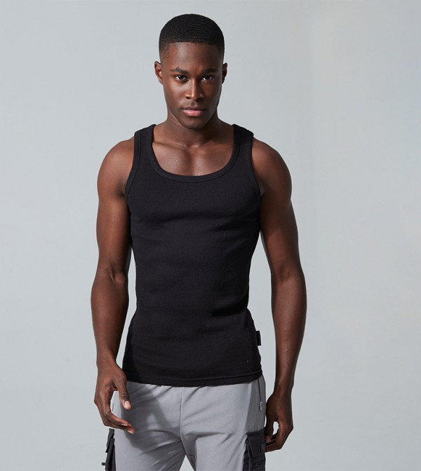 Ribbed Round Neck Vest