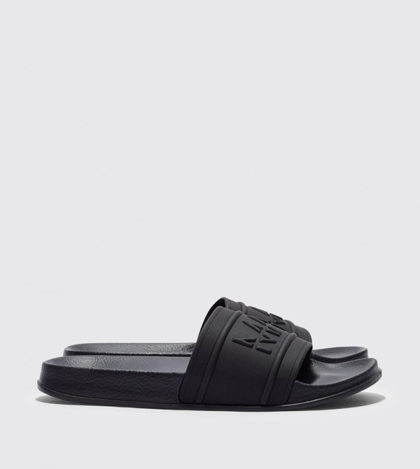 Logo Detail Open Toe Slides