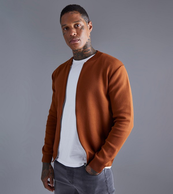 Smart Knitted Bomber Jacket