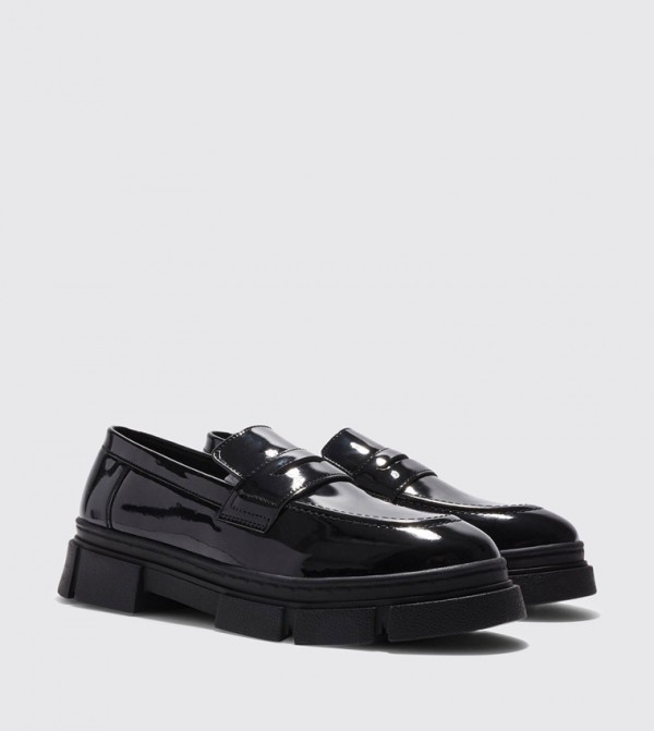 Chunky Sole Slip-On Loafers