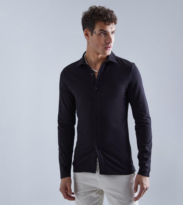 Long Sleeves Stretch Fit Jersey Shirt