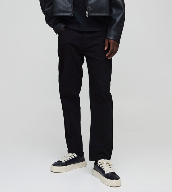 Rigid Washed Tapered Fit Jeans
