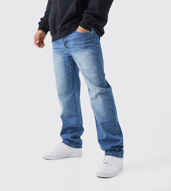 Faded Mid Rise Relaxed Fit Jeans