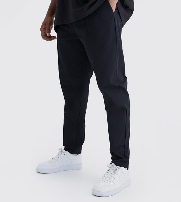 Lightweight Stretch Pintuck Slim Fit Trousers