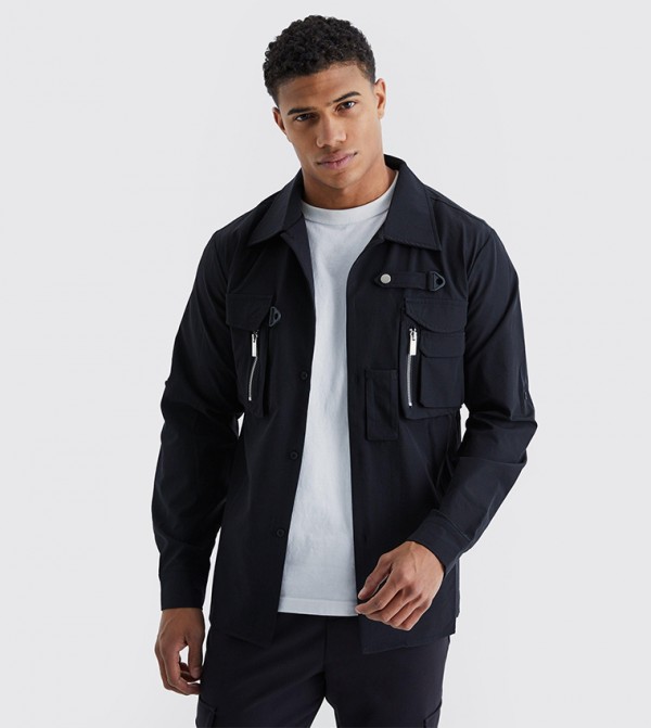 Technical 3D Pocket Utility Long Sleeves Shirt