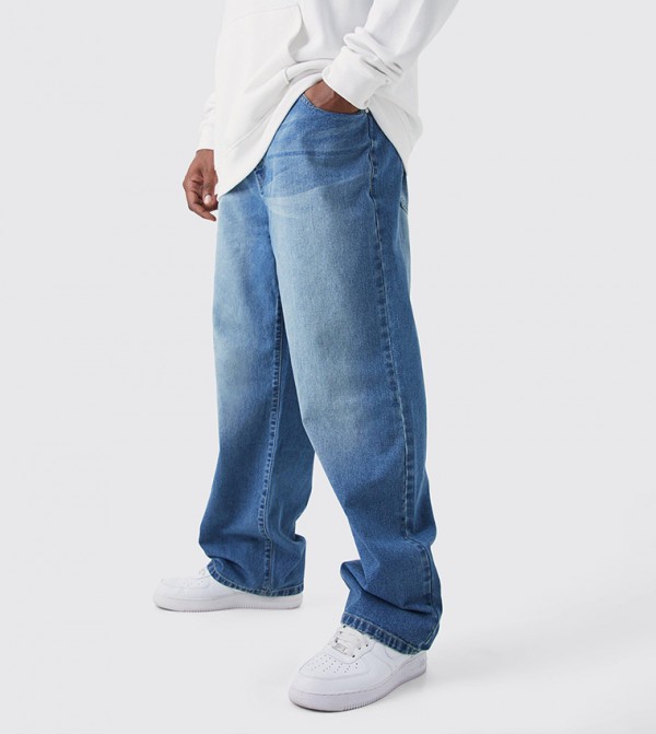 Plus Faded Relaxed Fit Jeans