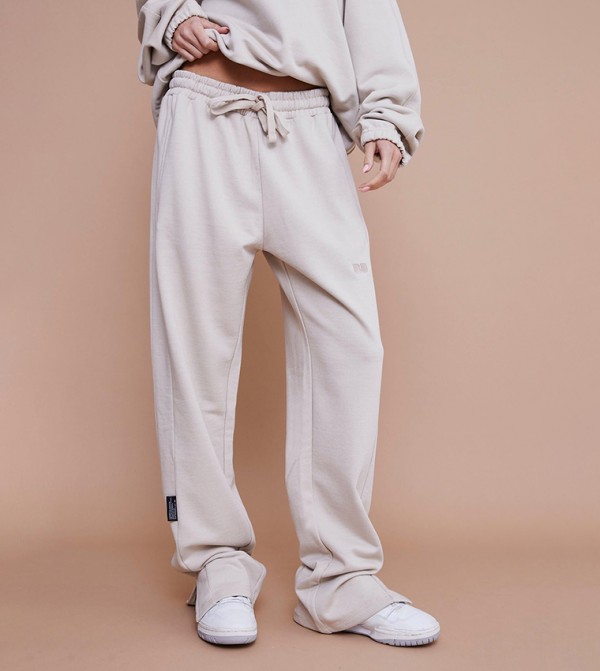 Regular Fit Split Hem Heavyweight Large Sweatpants