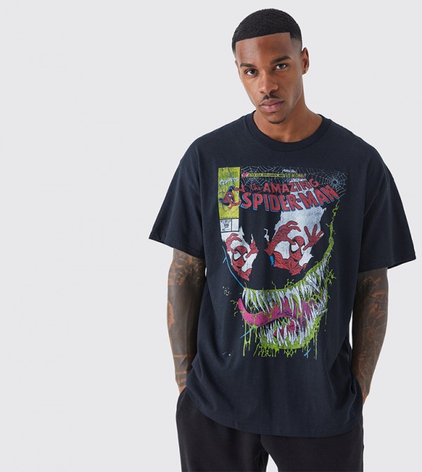 Venom Print Oversized T-Shirt