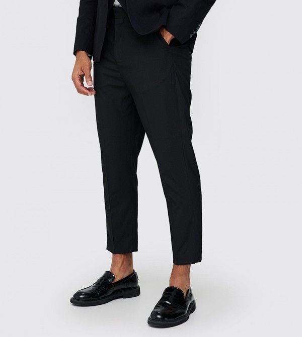 High Rise Tapered Fit Trousers
