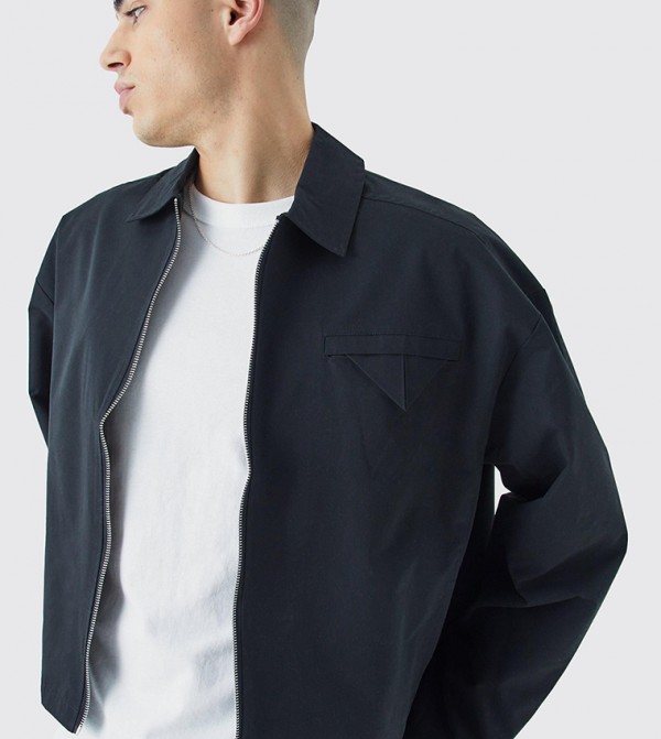 Twill Harrington Boxy Fit Jacket