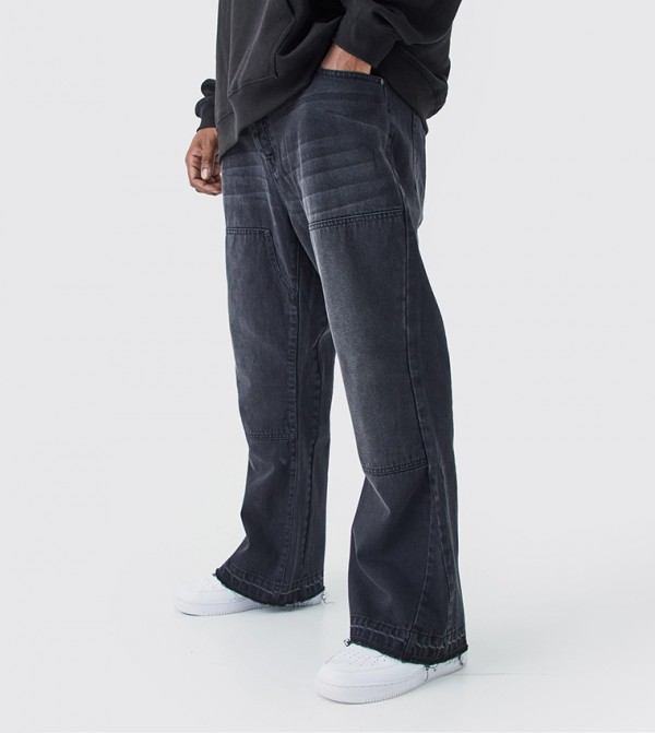Plus & Tall Rigid Flare Gusset Detail Slim Fit Jeans
