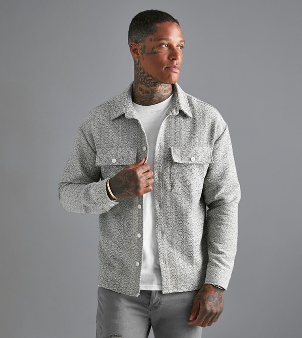 Boxy Boucle Heavyweight Overshirt