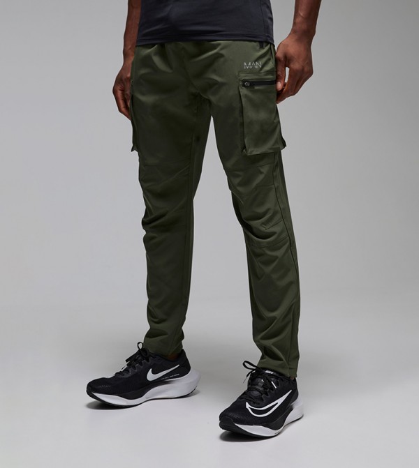 Printed Slim Fit Cargo Joggers