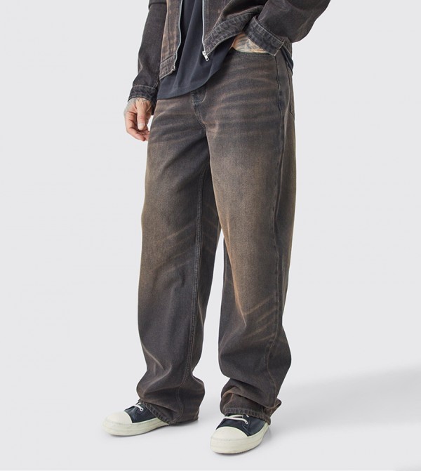 Tall Rigid Washed Baggy Jeans