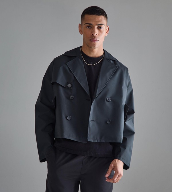 Cropped Double Breasted Jacket