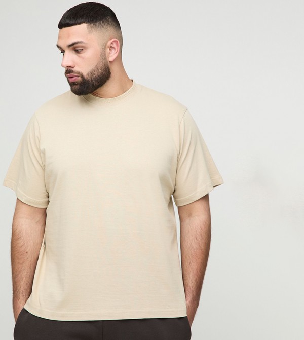 Core Heavy Jacquard High Neck Oversized T-Shirt