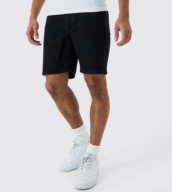 Slim Fit Rigid Denim Shorts