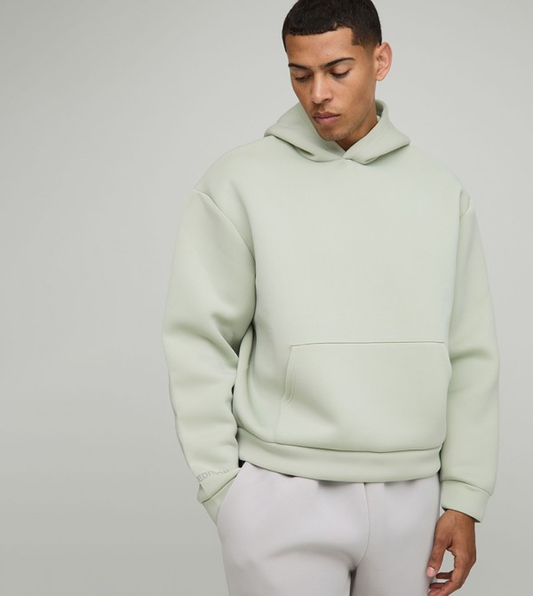 Embossed Bonded Scuba Oversized Hoodie